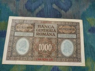 Romania 1000 Lei 1917 Banknote Bgr Pick M8 Wwi Germany Occupation Vf Rare