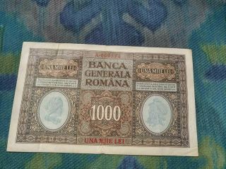 ROMANIA 1000 LEI 1917 Banknote BGR Pick M8 WWI Germany Occupation VF RARE 3