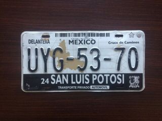 San Luis Potosi,  Mexico,  License Plate,  Rare