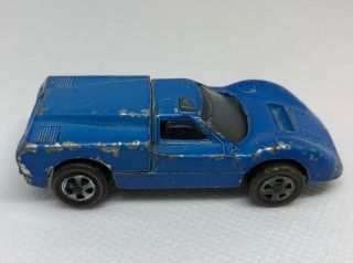 Hot Wheels Redlines - Rare Blue Enamel Ford J - Car 4