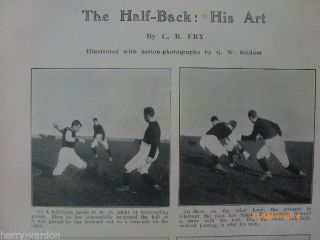 Aston Villa F C Alec Leake Rare Antique Old Football Photo Article 1906 C B Fry 3