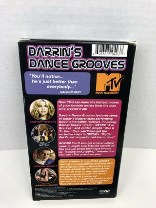 Darrin ' s Dance Grooves (1999) VHS OOP Britney Spears RARE 3