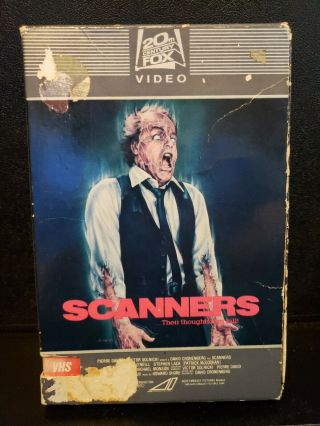 Scanners (1981) 20th Century Fox 1982 Big Box Vhs David Cronenberg Rare