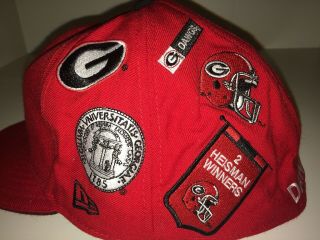 Georgia Bulldogs Era Logo Hat Uga Vintage Patch Sz 8 Rare National Champion