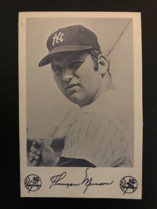 1972 York Yankees Thurman Munson Pocket Schedule Card Centered Ultra Rare