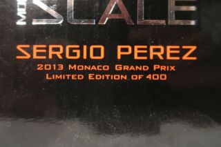 F1 Mini Helmet 1:2 Scale - 2013 RARE MONACO Sergio Perez McLaren 4