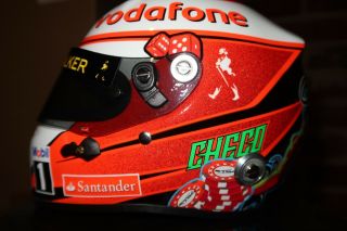 F1 Mini Helmet 1:2 Scale - 2013 RARE MONACO Sergio Perez McLaren 5