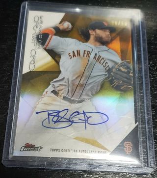 2015 Topps Finest Brandon Crawford Refractor Autograph Sp 38/50 Rare Giants