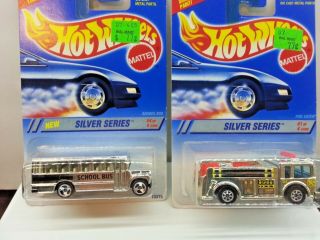 Hot Wheels 1995 Silver Series Complete Set of Four NOC Vintage Rare 2