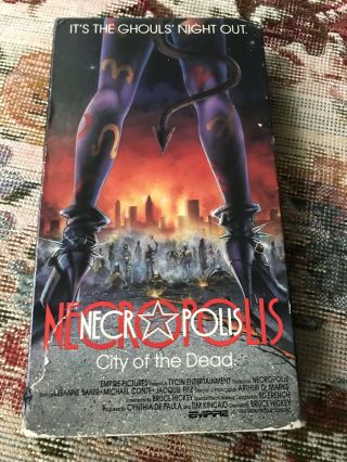 Necropolis City Of The Dead Vhs Horror Rare Zombies Lightning