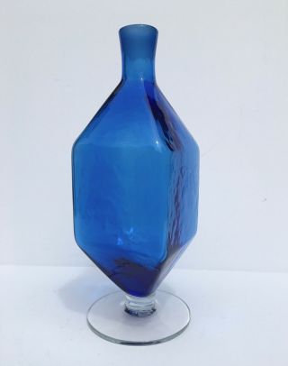Rare Blenko Wayne Husted Art Glass Decanter Base Persian