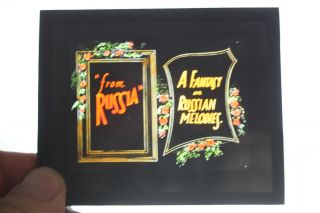 Rare Movie From Russia Glass Slide 1920s A Fantasy On Russian Melodies Gorgeous