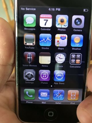 Rare Vintage Apple Iphone 1st Generation - 8gb - Black (at&t) A1203 (gsm)