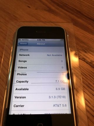 Rare Vintage Apple iPhone 1st Generation - 8GB - Black (AT&T) A1203 (GSM) 4