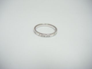 Rare Tiffany & Co.  Sterling Silver I Love You Notes Size 7 Stacking Ring