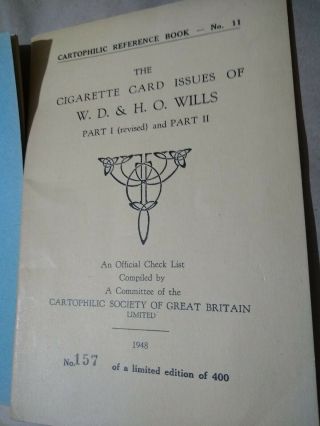 2 RARE 1948 Cartophilic CARD Ref.  Books No 9 11 lambert butler W.  D.  & H.  O.  WILLS 3