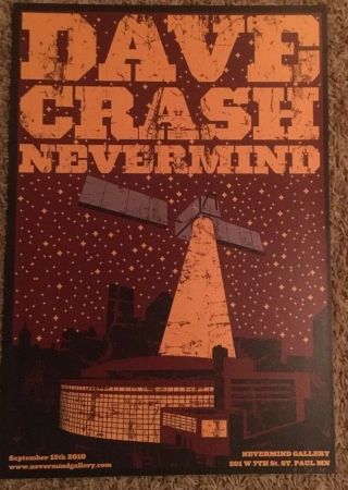 Dave Matthews Band Art Show Poster Dave Crash Nevermind Rare