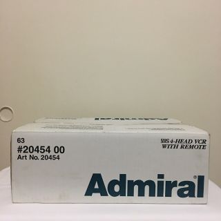 ‡ Rare ‡ Admiral 4 - Head Vhs Vcr With Remote 20454