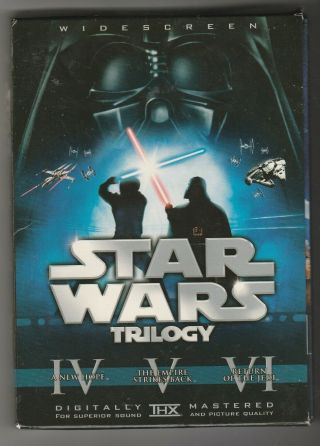 Star Wars Trilogy Dvd Box Set Widescreen Theatrical Versions Rare Oop
