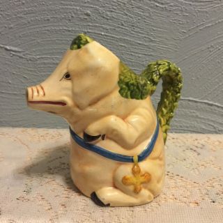 Rare Porcelain Pig Pitcher Made In Italy For Neiman Marcus 5172