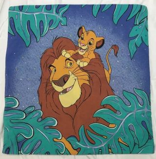 Rare Vintage Disney Pillowcase The Lion King Simba European Square 23” Cti