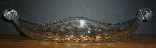Rare Large Duncan And Miller Cut Glass Pall Mall Viking Boat Oval Bowl