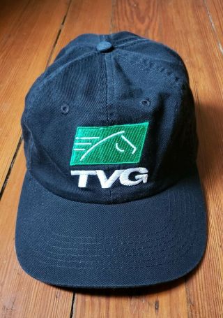 Rare Tvg Racing Tv Network Promo Hat - Horse Television Channel Track Derby