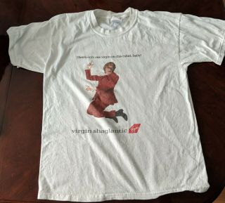 RARE Austin Powers Virgin Atlantic Tee Shirt sz L Shagatlantic 5