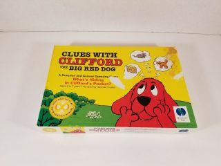 Clifford The Big Red Dog Board Game Clues With Clifford Harmony Toy 1990s Rare