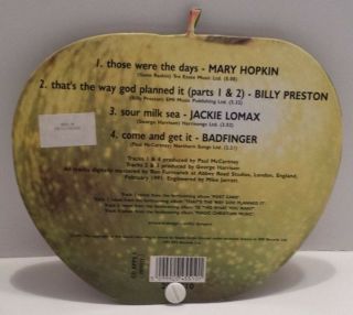 RARE The Beatles Apple e.  p.  ltd ed 4 - track CD 91 ' IMPORT APPLE SHAPED CD CASE 2
