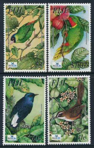 2003 Fiji Rare Land Birds Set Of 4 Fine Mnh