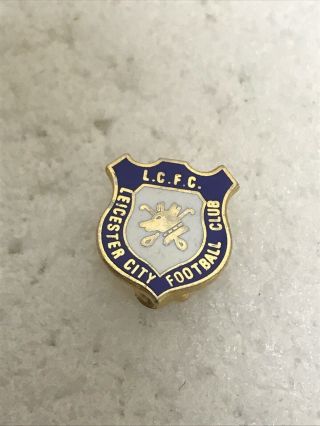 Very Rare Leicester City Supporter Enamel Badge - Old Crest Design - 2