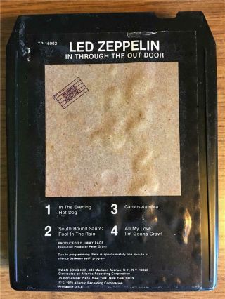 Led Zeppelin In Through The Out Door Rare 8 Track Tape Late Nite Bargain