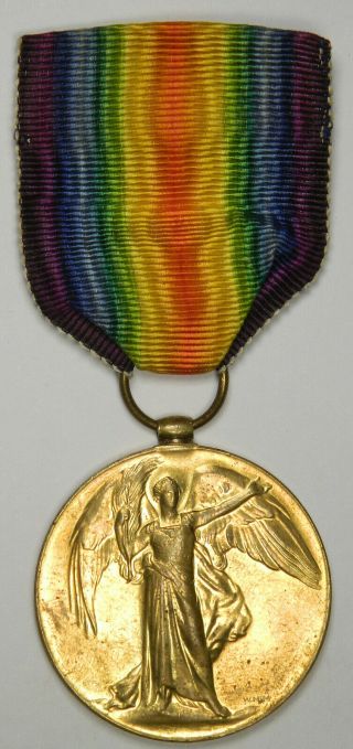 1919 Uk Ww1 Victory Medal Private In Royal Army Service Corps Rare