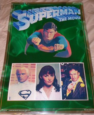 Superman The Movie 1978 Mylar Poster 21 " X 30 " Rare - Christopher Reeve