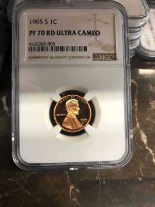 Rare 1995 - S Proof Lincoln Cent - Ngc Pf 70 Red Ultra Cameo Bv $110.  00