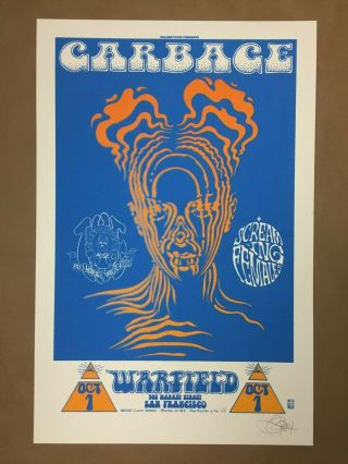 Garbage Concert Poster Chuck Sperry Rare 68/125 Shirley Manson 15x22.  5