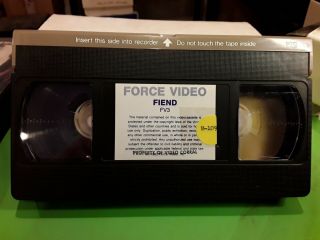 FIEND.  VERY RARE 1982 VHS RELEASE FROM FORCE VIDEO 4