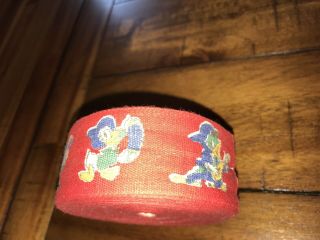 Vintage Rare Walt Disney Production Three Caballeros Roll Cloth Tape Ribbon 2” 3