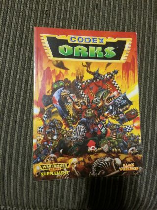 Codex Orks Warhammer 40k Games Workshop 1994 Vg,  Rare
