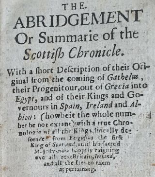 Rare 17th Century History And Description Of Scotland