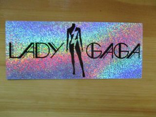 Lady Gaga The Fame Promo Sticker Very Rare Glitter Glam Shiny Decal Bumper Car