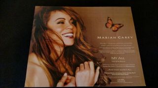 Mariah Carey " My All " (1998) Rare Print Promo Poster Ad