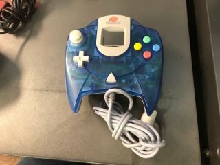 Official Oem Sega Dreamcast Controller Clear Blue Rare