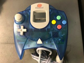 Official OEM Sega Dreamcast Controller Clear Blue RARE 2
