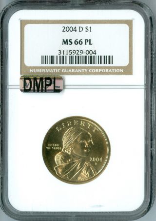 2004 - D Sacagawea Dollar Ngc Mac Ms66 Dmpl Very Rare