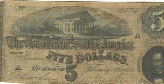$5 " Confederate " 1800 