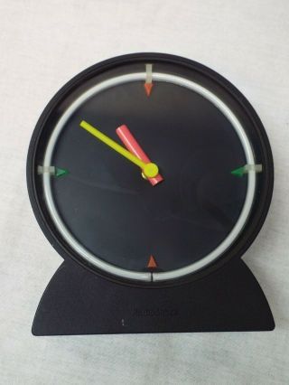 Rare Vintage 80’s Radio Shack Blue Neon Light Clock Not