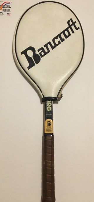 Rare Vintage Bjorn Borg Wooden Tennis Racquet Bancroft Wimbledon US Open 8