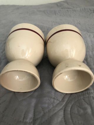 Vintage Egg Cups - Yankee Clipper Diner - Set Of Two Retro Airplane Design RARE 5